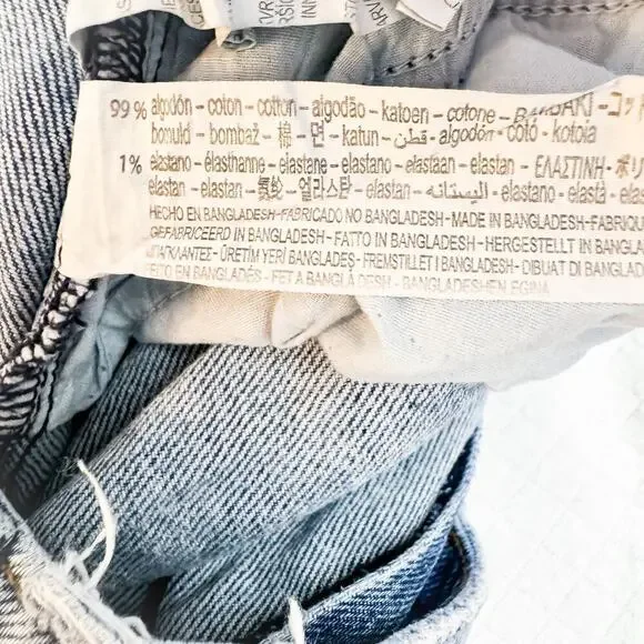 Zara Straight Leg Vintage Wash Denim Jeans Size 8 - Picture 7 of 7